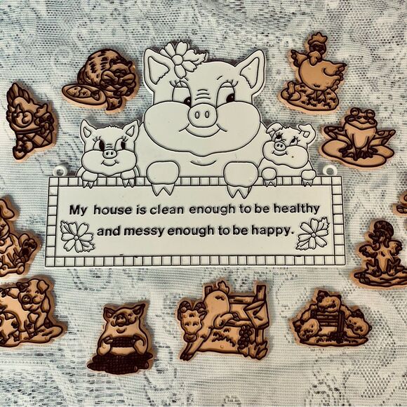 Barnyard Animal Unpainted Pieces NWOT Acrylic Craft Project Kids Craft - Picture 1 of 8